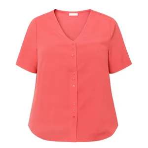 شومیز آستین کوتاه یقه هفت زنانه کد پلاس 28165