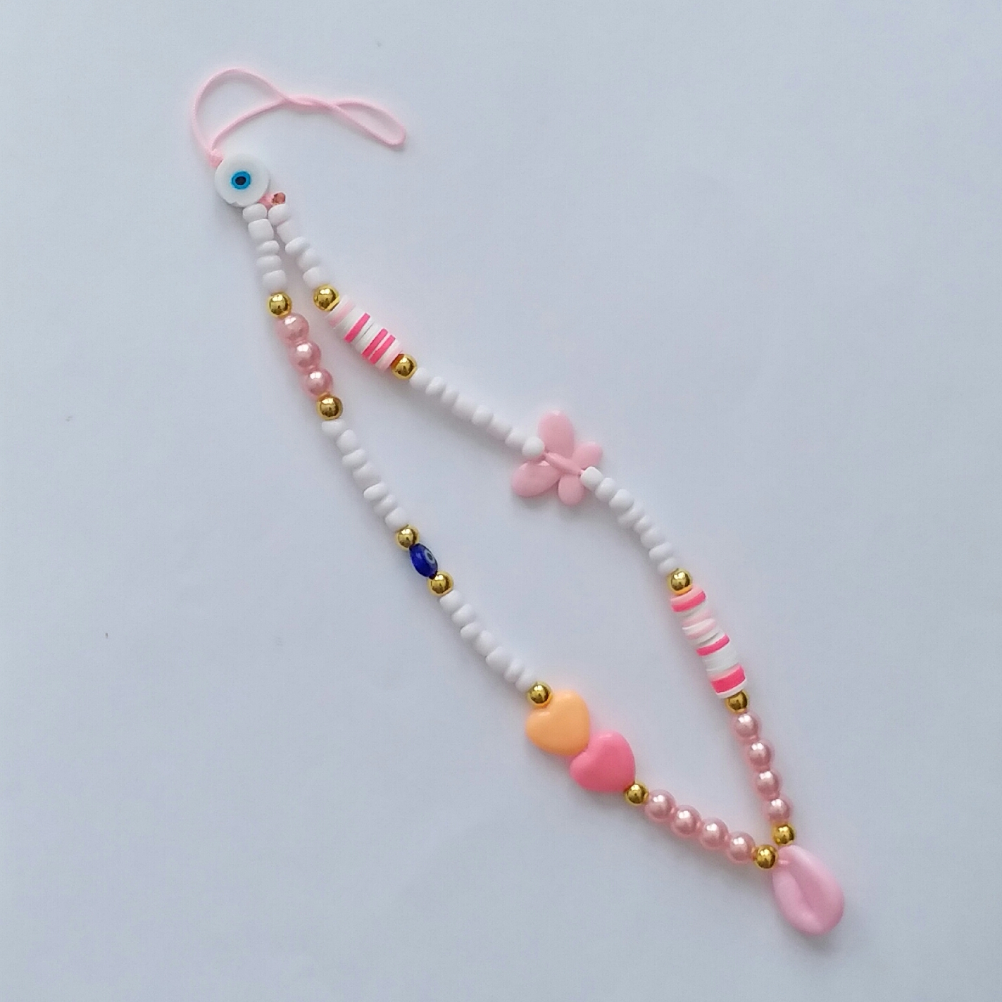 آویز موبایل مدل صدف قلب AM145