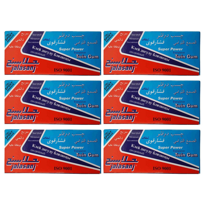 پک چسب دوقلو جلاسنج مدل Super Power بسته 6 عددی