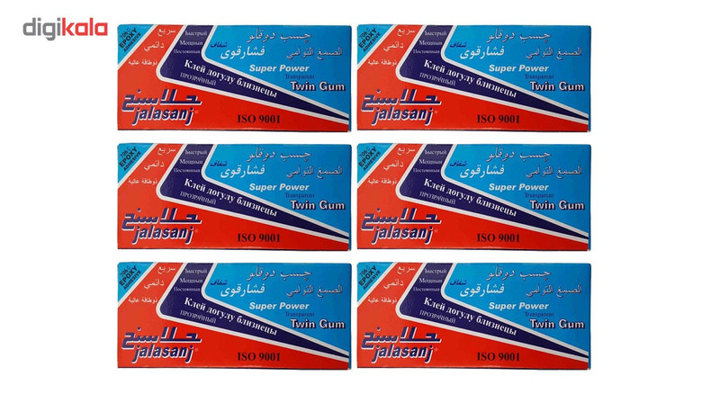 پک چسب دوقلو جلاسنج مدل Super Power بسته 6 عددی