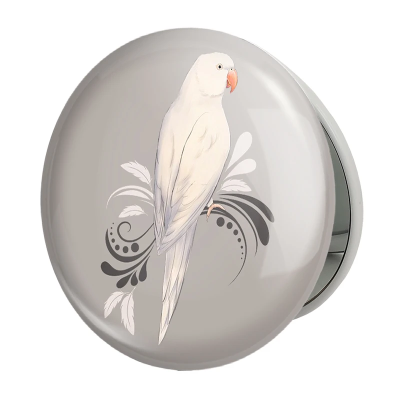 آینه جیبی خندالو طرح پرندگان زینتی مدل تاشو کد 30499