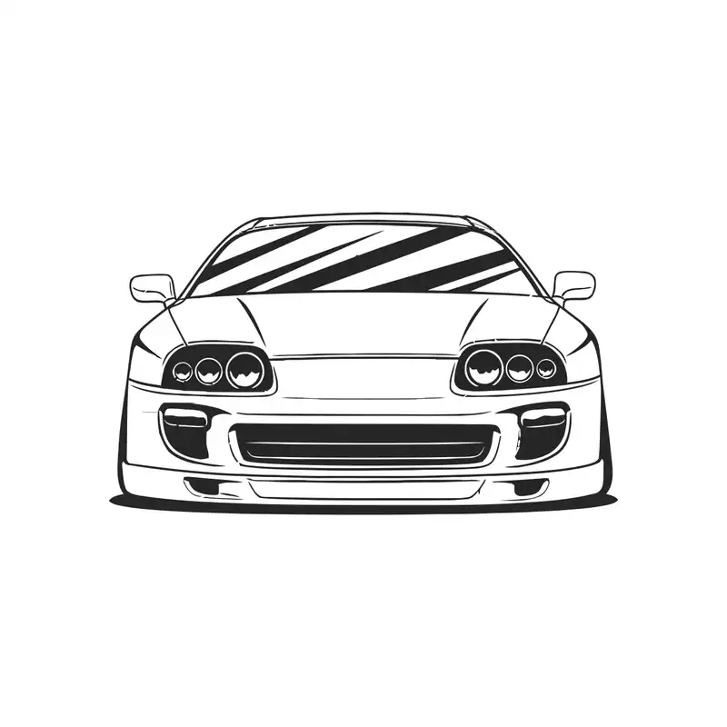 برچسب لپ تاپ طرح ماشین ژاپنی کد 1773