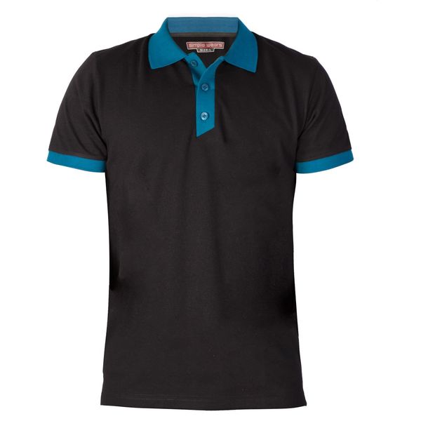 پولوشرت مردانه سیمپل مدل KAJ-Black-Cyan پولوشرت مردانه سیمپل مدل KAJ-Black-Cyan