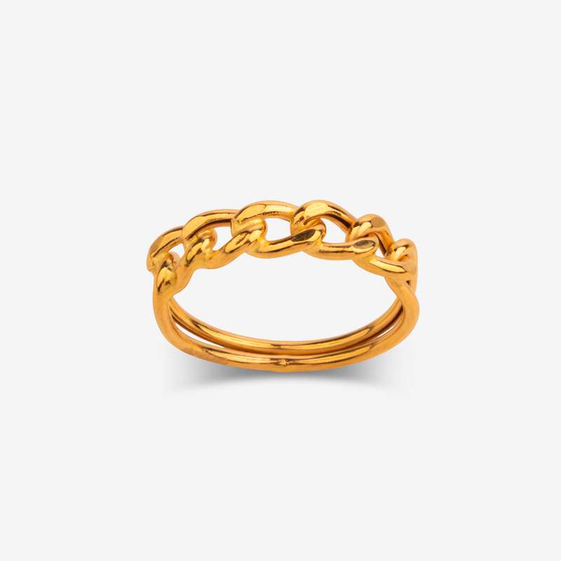 انگشتر طلا 18 عیار زنانه با طرح کارتیه مدل 01 سایز 55