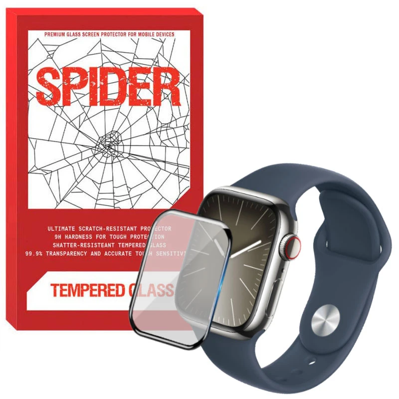 محافظ صفحه نمایش اسپایدر مدل PMMA مناسب برای اپل واچ سری 9 سایز 45 میلی متری