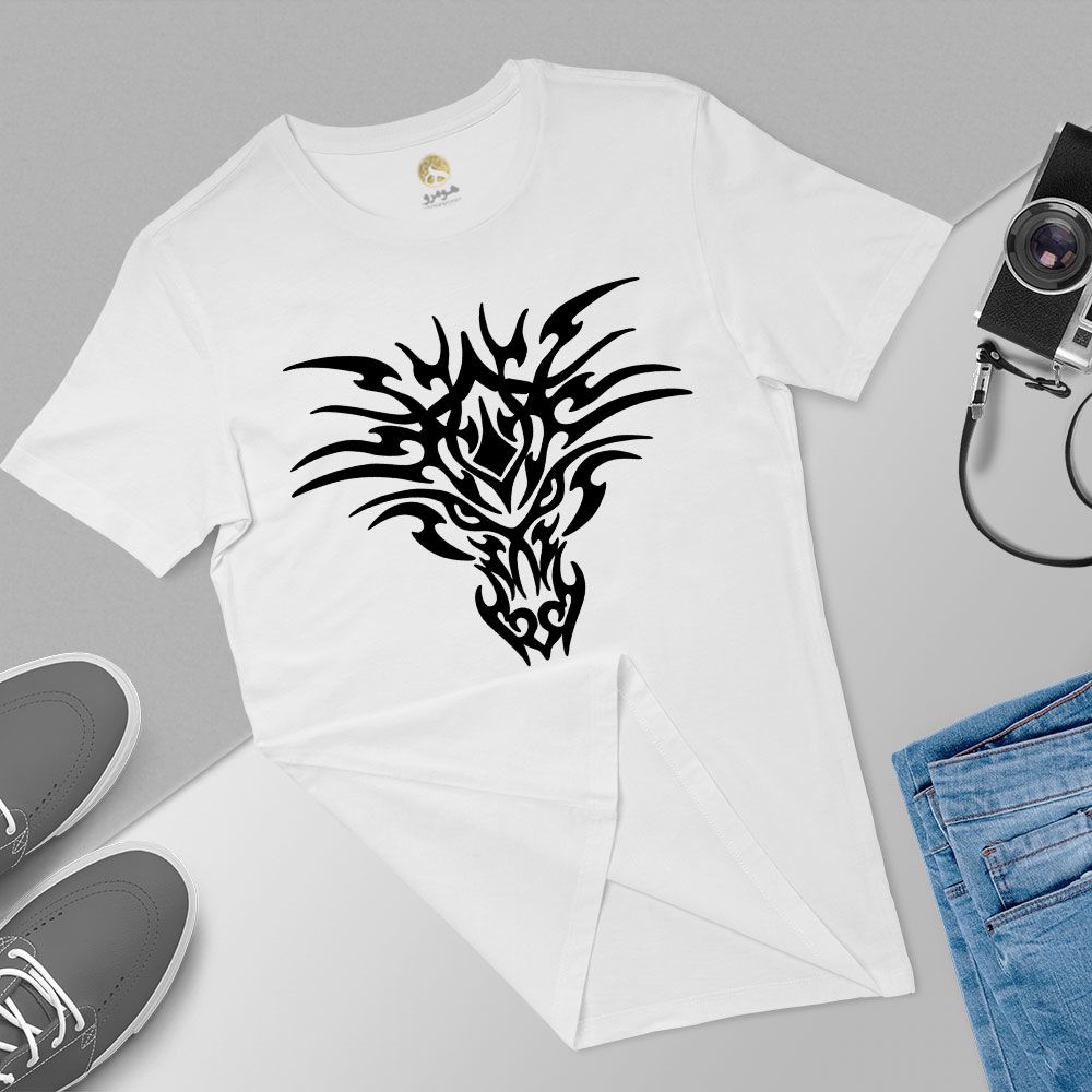 تی شرت آستین کوتاه زنانه هومرو مدل TW169 طرح اژدها -  - 5