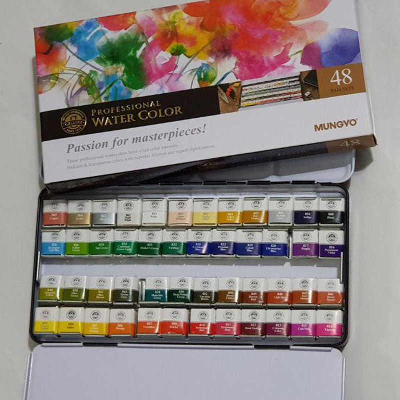 آبرنگ 48 رنگ مونگیو مدل professional کد MWPH-48
