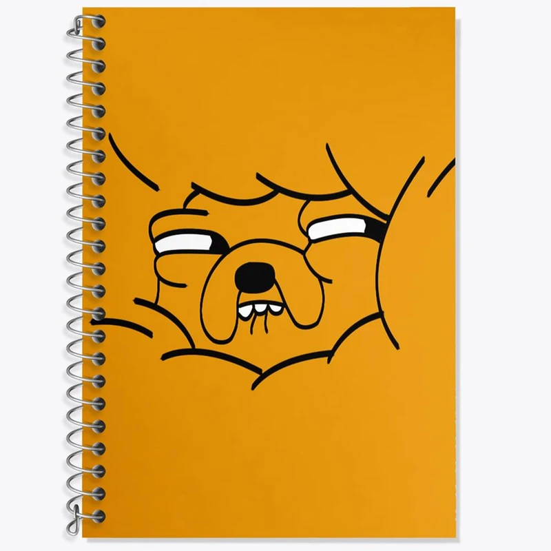 دفتر زبان 50 برگ خندالو مدل دو خط طرح جیک وقت ماجراجویی Adventure Time کد 20811