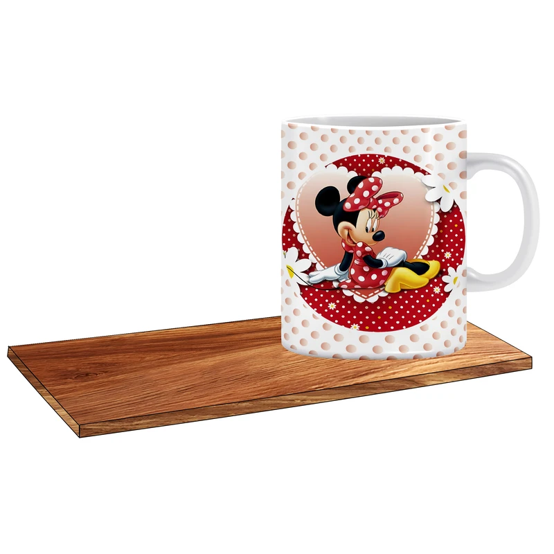 ماگ ال ایکس پی طرح دخترانه میکی موس کد 331 به همراه زیر لیوانی