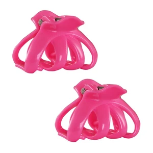 کلیپس مو دخترانه مدل گوجه ای کد AZX753 بسته 2 عددی