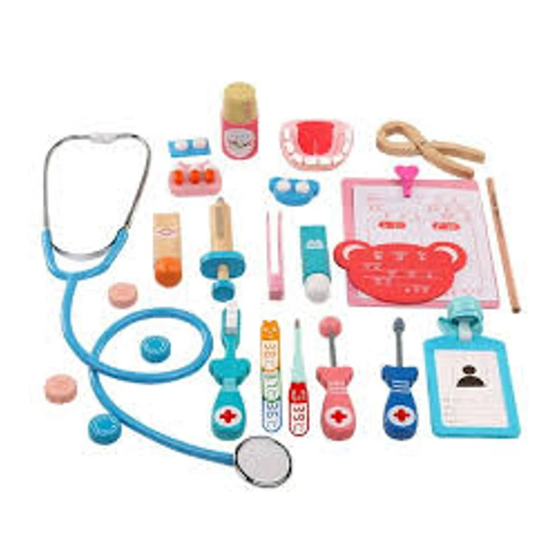 ست اسباب بازی تجهیزات پزشکی مدل Wooden Dentist Kit