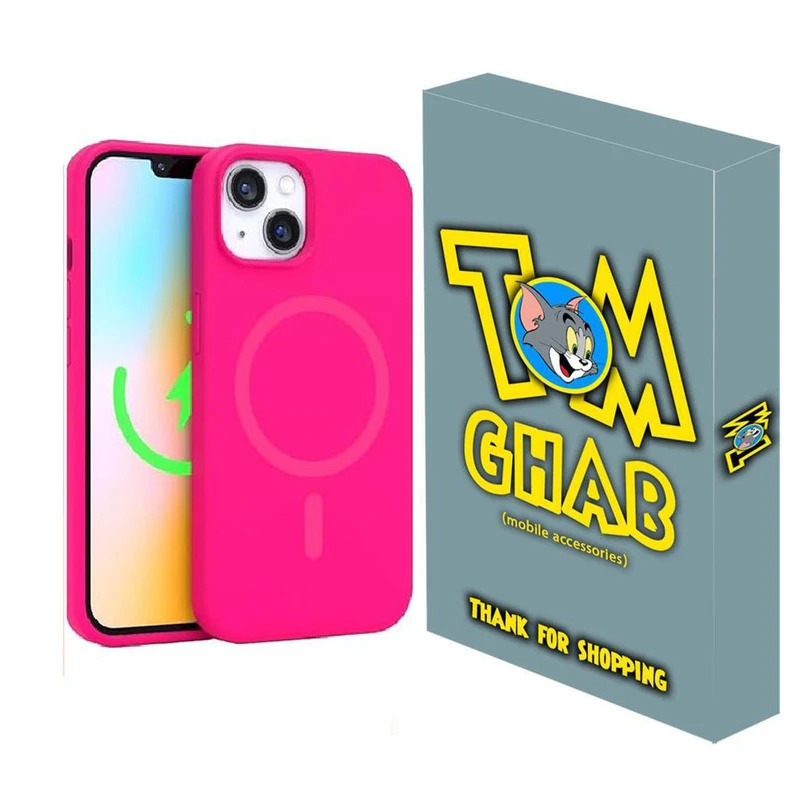 کاور قاب تام مدل سیلیکونی پاک کنی مگ سیف دار مناسب برای گوشی موبایل اپل iPhone 13 / iPhone 14