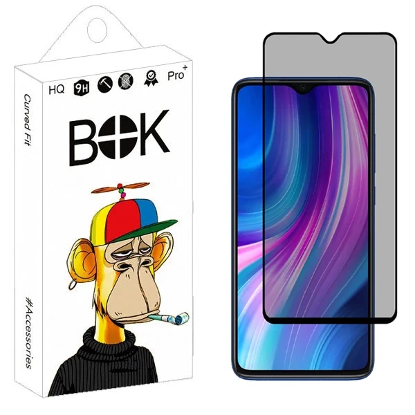 محافظ صفحه نمایش حریم شخصی بوک مدل Nano Plus مناسب برای گوشی موبایل شیائومی Redmi Note 8