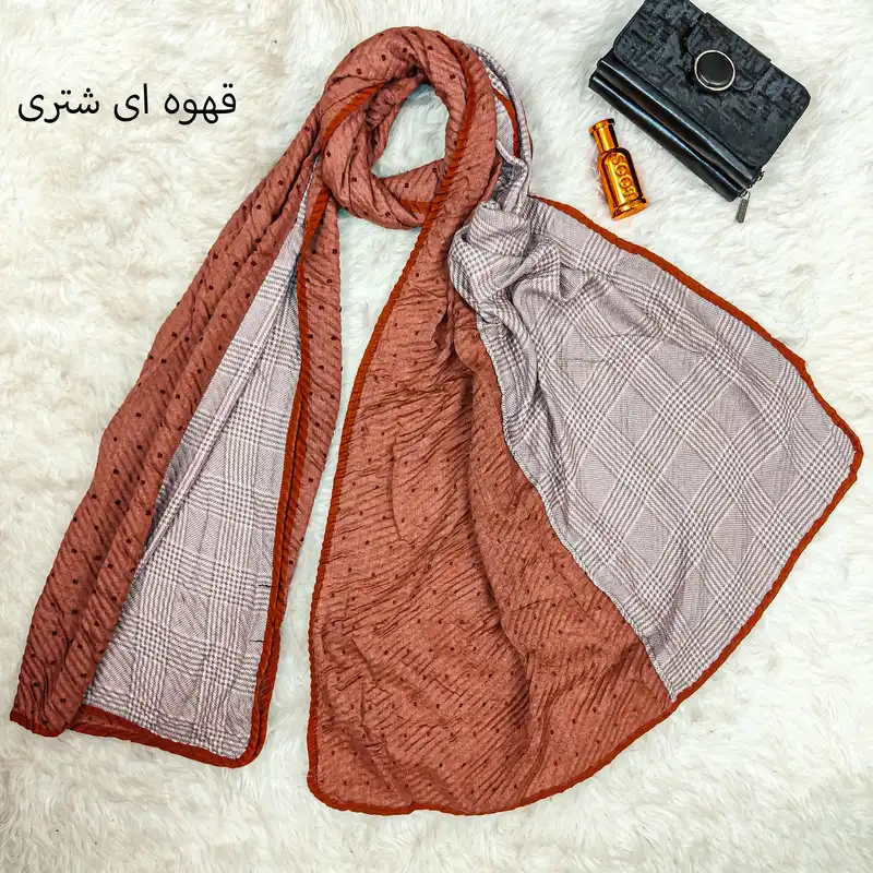 شال زنانه مدل پلیسه پاییزی کد  03120