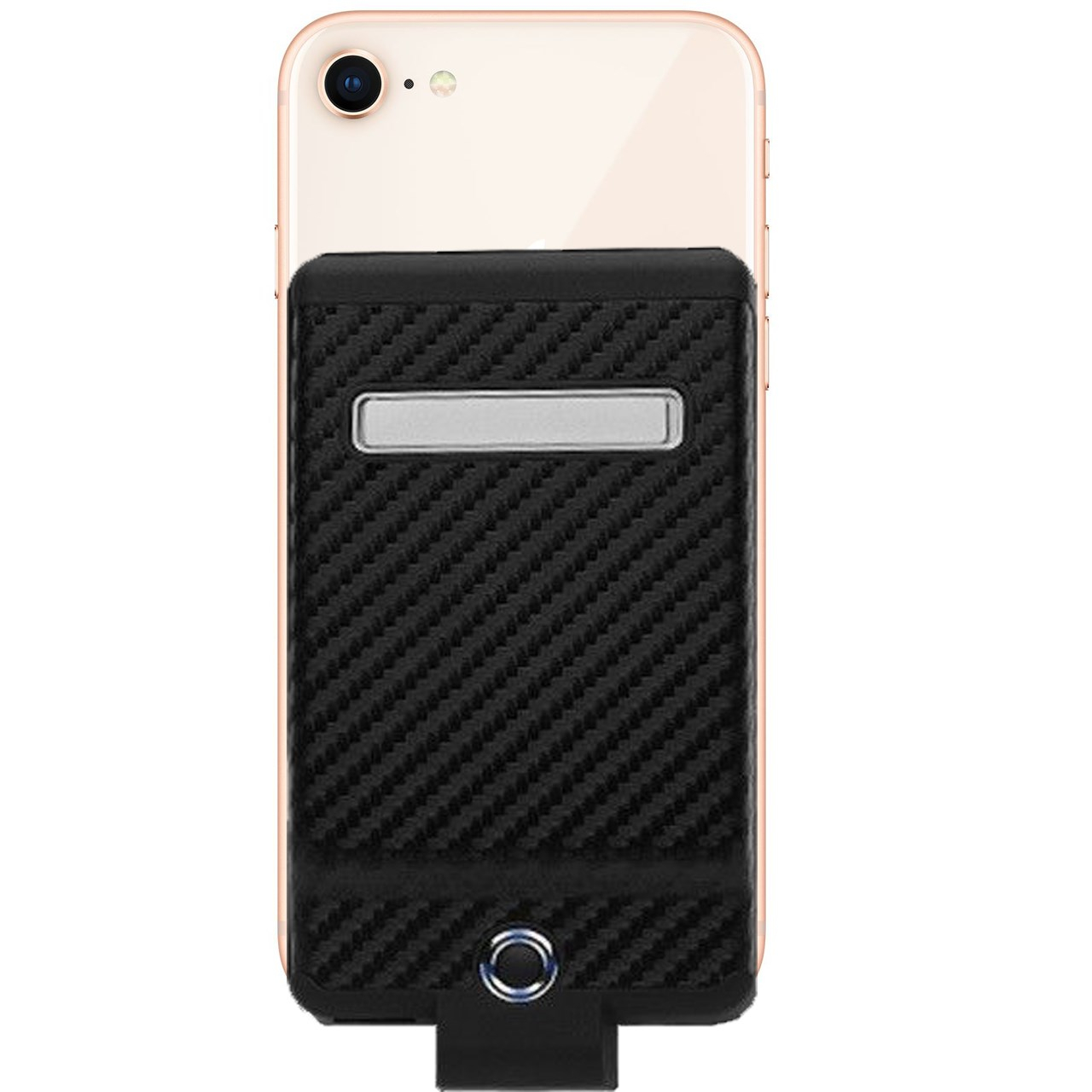 شارژر همراه ویکآپ ورلد مدل Back Clip Power ظرفیت 8000 میلی آمپر و خروجی usbاضافه ساعت مناسب برای iphone 8