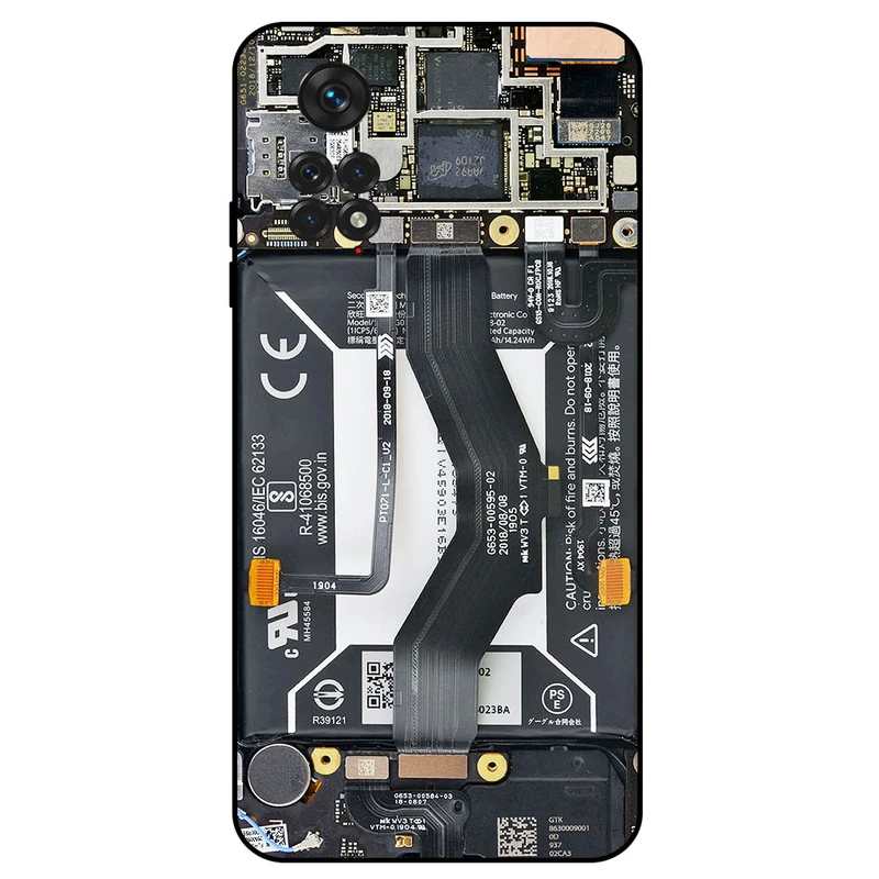 کاور مگافون طرح برد موبایل مدل 8004 مناسب برای گوشی موبایل شیائومی Redmi Note 11 / 11s 4G	