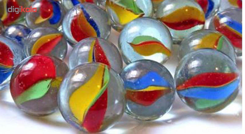 تیله شیشه ای کیان مدل پنج پر بسته 20 عددی