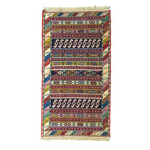 فرش دستبافت 1 متری مدل پشمی 04104