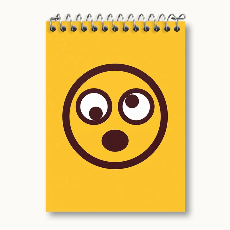 دفتر یادداشت 50 برگ خندالو مدل ایموجی Emoji کد 3019