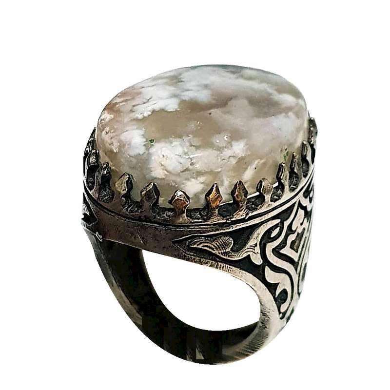 انگشتر نقره مردانه مدل شجر برفی کد SBDS2