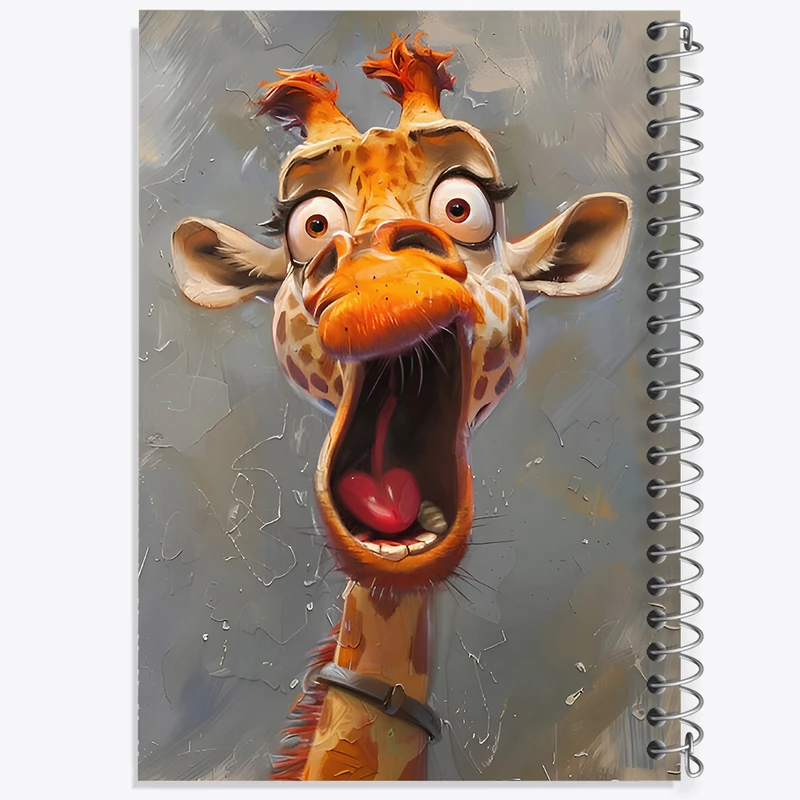 دفتر ژورنال نویسی 50 برگ خندالو مدل نقطه ای طرح زرافه بامزه کد F6587