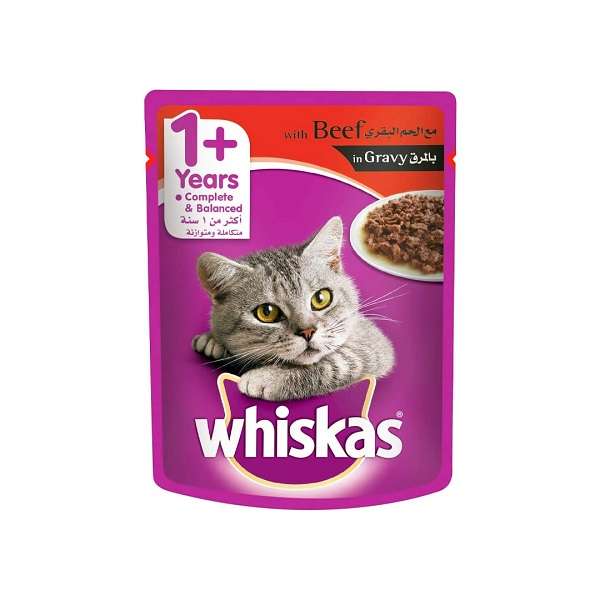 غذای پوچ گربه ویسکاس مدل گوشت گاو وزن 85 گرم