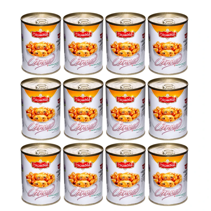 کنسرو لوبیاچیتی با قارچ شاهسوند - 370 گرم بسته 12 عددی