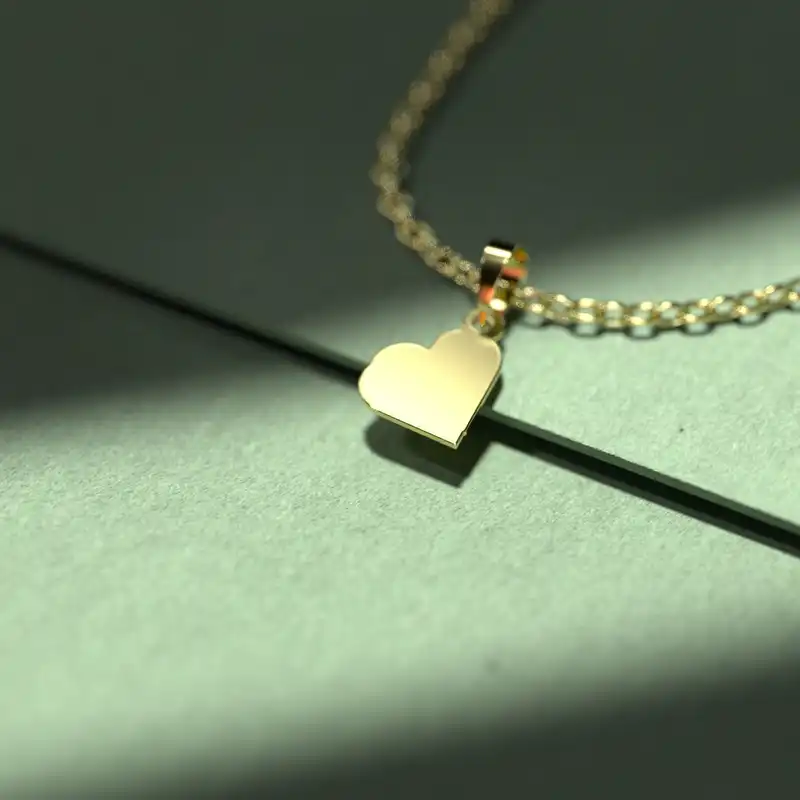 گردنبند طلا 18 عیار زنانه مدوپد مدل قلب کد GG2-1-1176