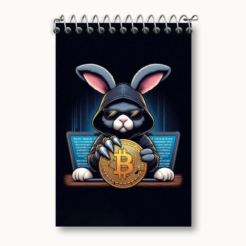دفتر یادداشت 50 برگ خندالو مدل بیت کوین (Bitcoin) کد F1643