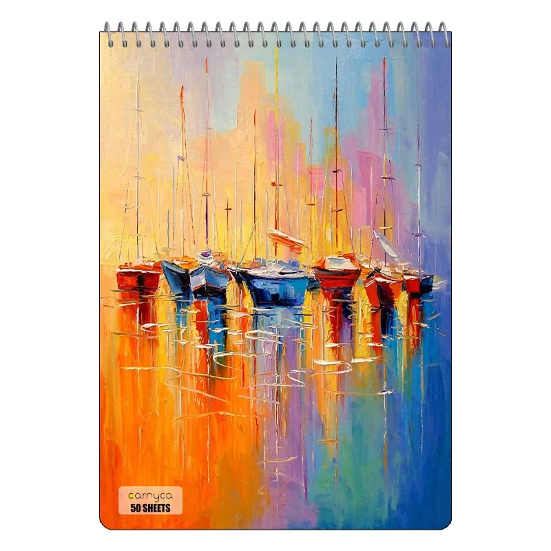 دفتر نقاشی 50 برگ سیمی کارنیکا طرح نقاشی های آبرنگی Watercolor Paintings کد 22825