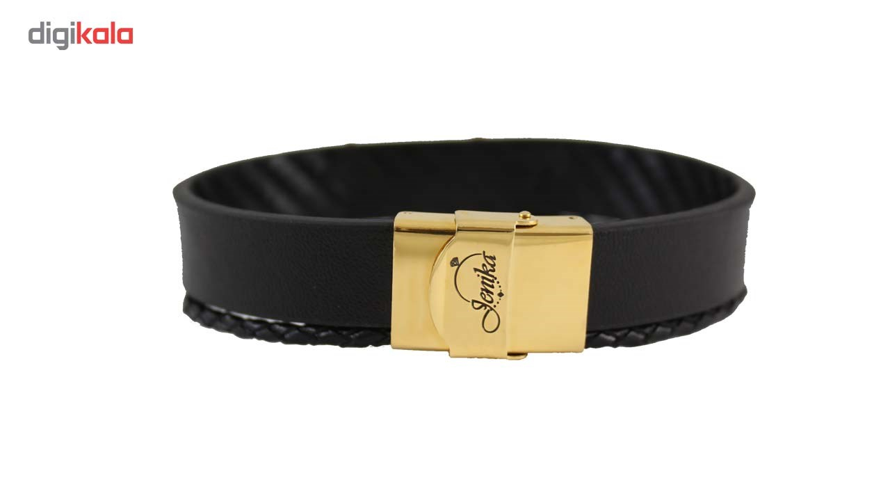 دستبند چرم جنیکا اسم فاطمه مدل D49