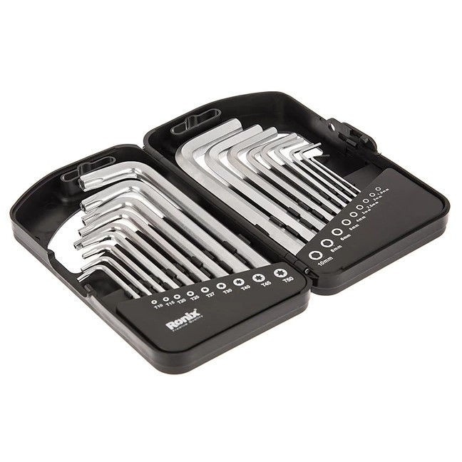 آچار آلن و ستاره ای رونیکس مدل 2051HEX-KEY مجموعه 18 عددی