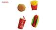 پاکن نوولتی مدل Erasers Fast Food بسته 4 عددی