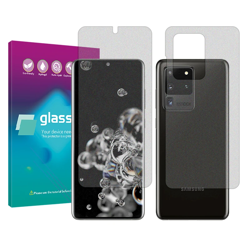محافظ صفحه نمایش مات گلس پرو مدل Resistant مناسب برای گوشی موبایل سامسونگ Galaxy S20 Ultra به همراه محافظ پشت گوشی