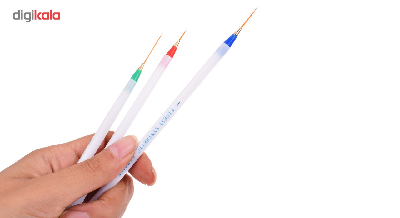 قلم موی ناخن 3عددی ترانه مدل FINEST SYNYHETIC   