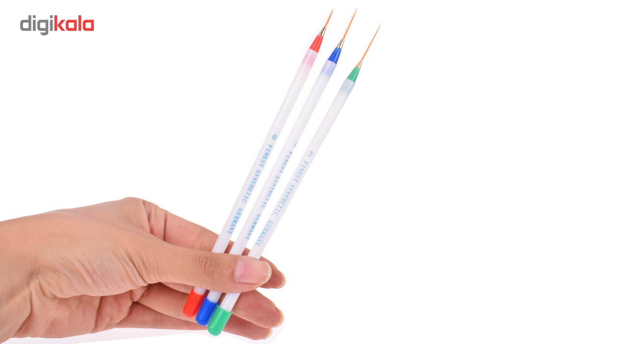 قلم موی ناخن 3عددی ترانه مدل FINEST SYNYHETIC   