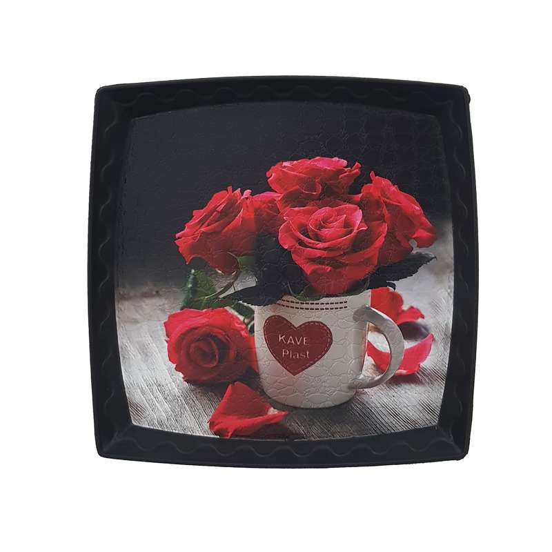 سینی مدل Rose flowers کد 490