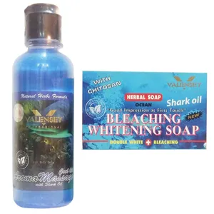 پک روشن کننده و نرم کننده صابون و روغن بدن کوسه ماهی والنسی مدل Shark Oil مقدار 300 گرم