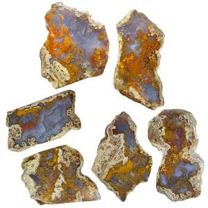 سنگ عقیق مدل شجر پاییزی کد T 100 مجموعه 6 عددی