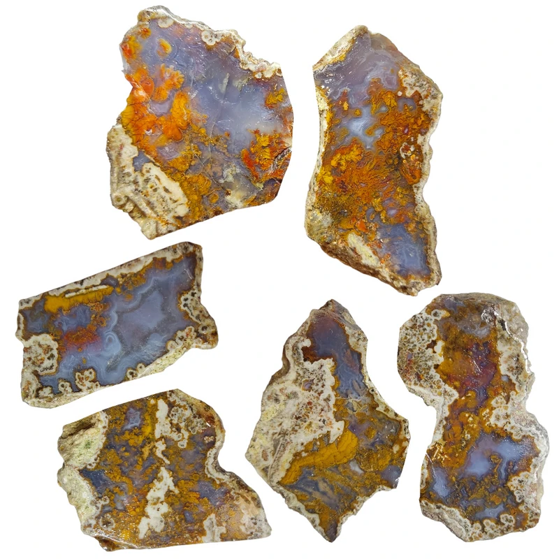 سنگ عقیق مدل شجر پاییزی کد T 100 مجموعه 6 عددی