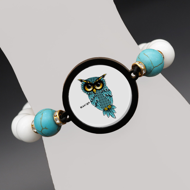 دستبند زنانه ناکسیگو طرح جغد کد BR4350