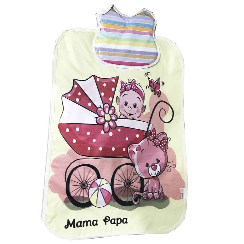 تشک تعویض کودک ایرسا طرح بالش دار مدل گربه و بچه