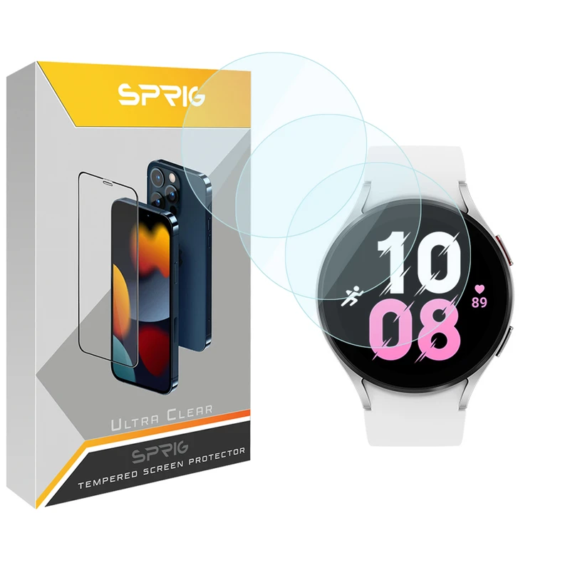 محافظ صفحه نمایش شیشه ای اسپریگ مدل SPG مناسب برای ساعت هوشمند سامسونگ Galaxy watch 5 44mm بسته سه عددی