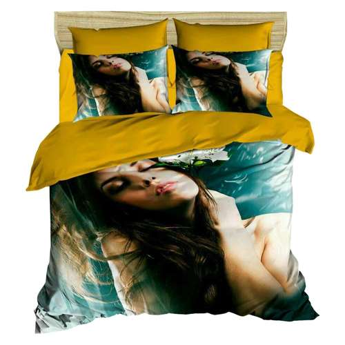 سرویس کاور لحاف ژوان ژوزه سری ساتن نخ طرح Prettish دونفره 6 تکه