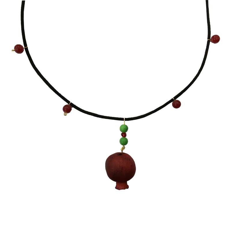 گردنبند دخترانه طرح انار مدل E11