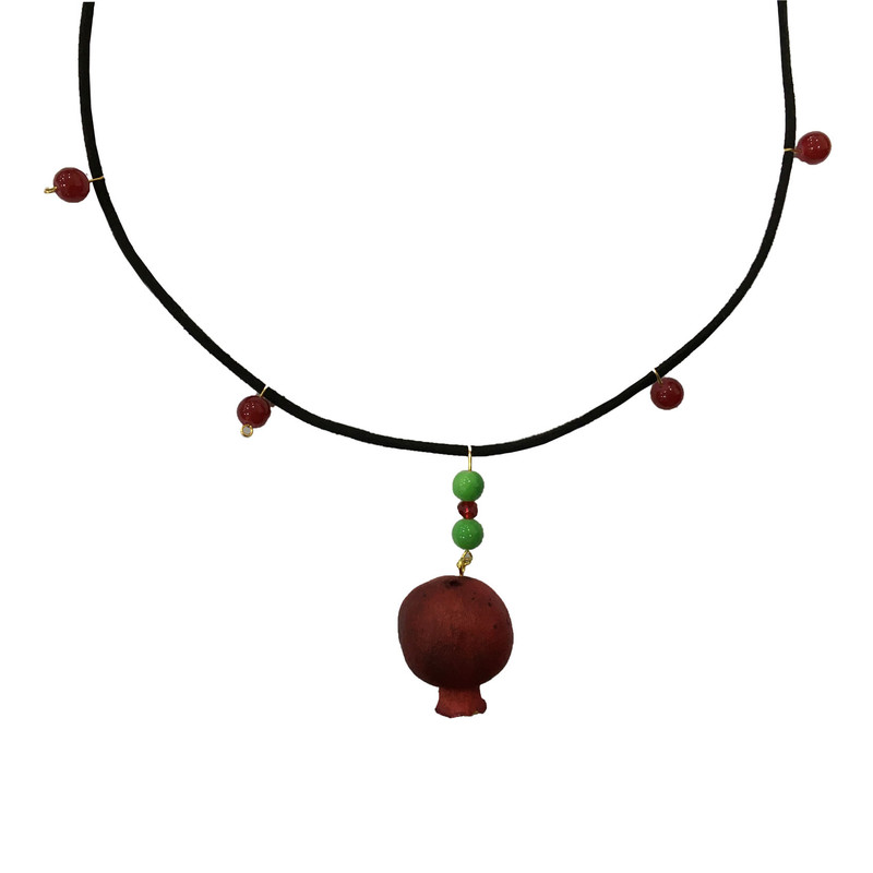 گردنبند دخترانه طرح انار مدل E11