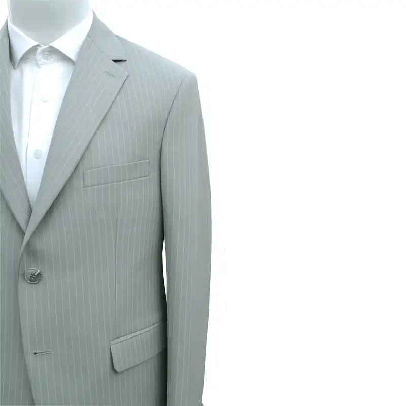 کت و شلوار مردانه مدل یقه انگلیسی دیپلمات کد 210183 رنگ طوسی روشن