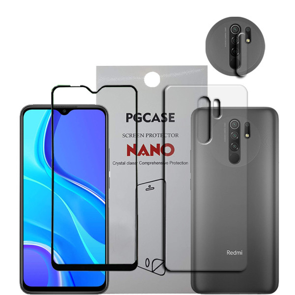 محافظ صفحه نمایش سرامیکی مدل Star Max مناسب برای گوشی موبایل شیائومی Redmi 9 به همراه محافظ لنز دوربین و محافظ پشت گوشی