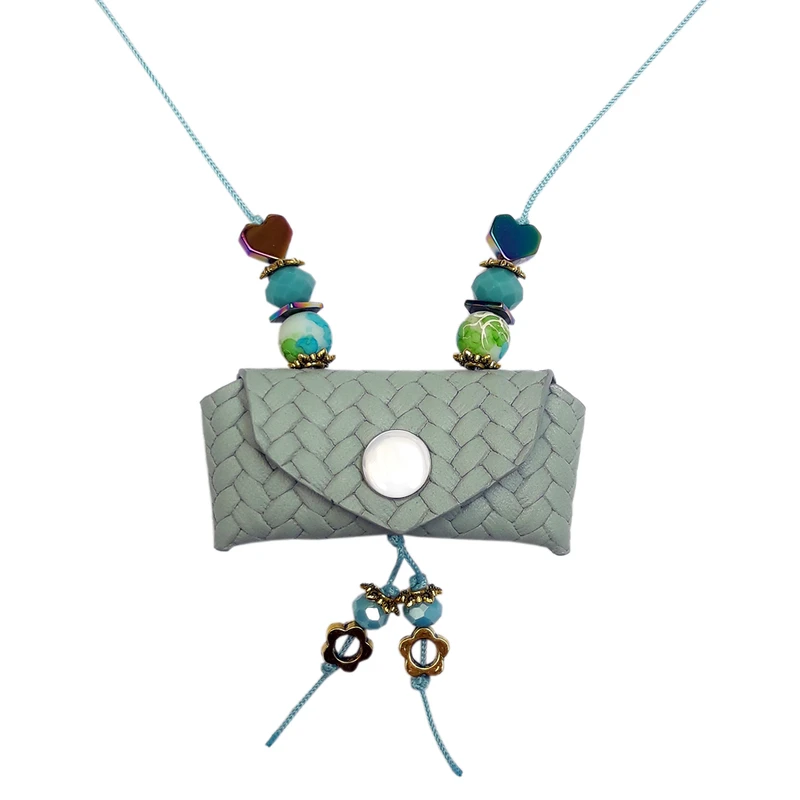 گردنبند زنانه مدل چرم طبیعی کد 09