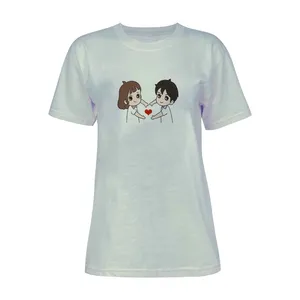 تی شرت آستین کوتاه زنانه مدل عشقولانه کد کد K43 T